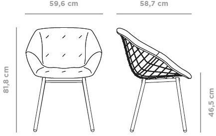 MUSOLA Стул из мягкой стали Canasta sun-id-1443366 - Вид №6