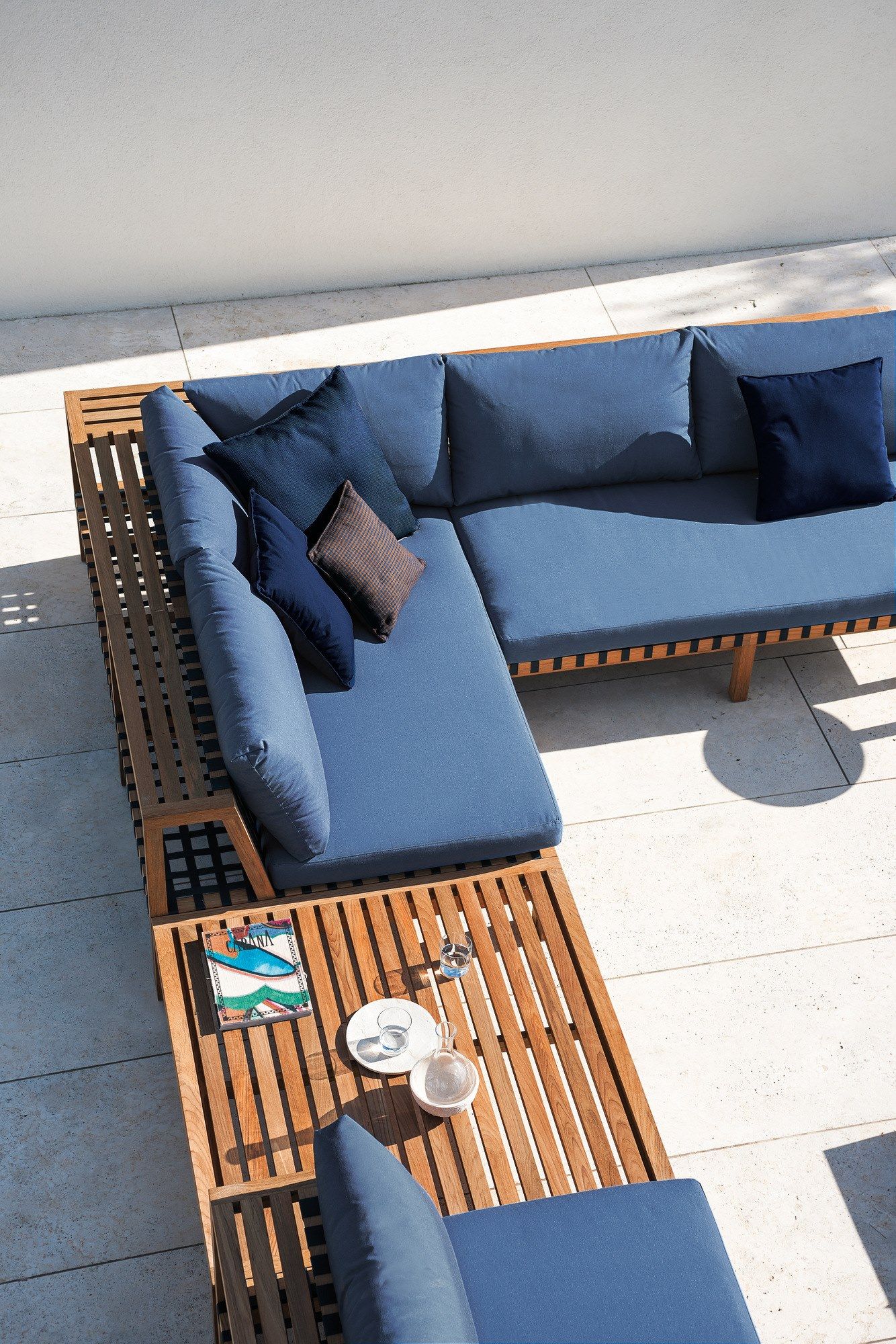 Угловой садовый диван из тикового дерева RODA сеть ARCH-00146577 - Вид №2