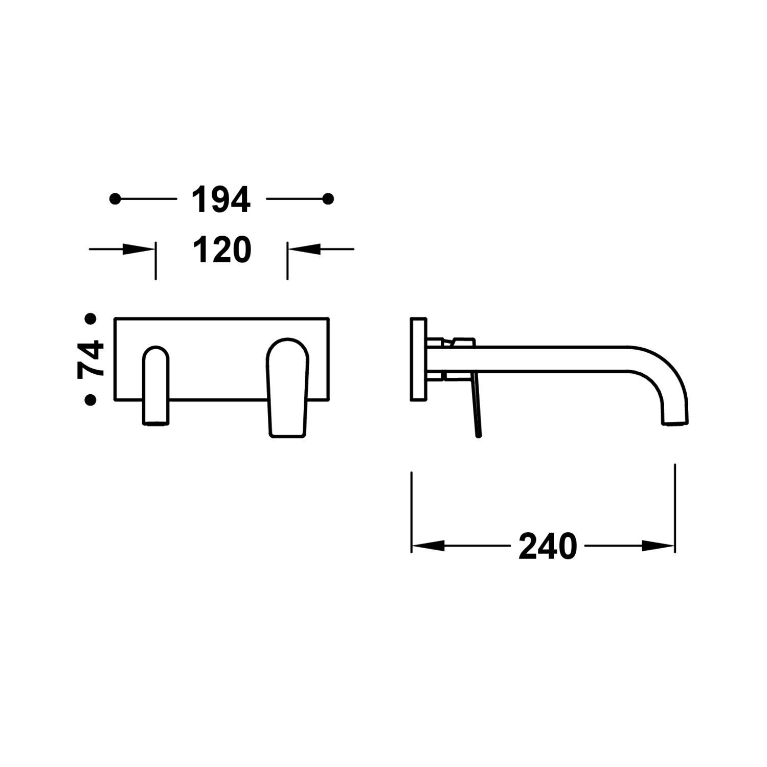 ПРОЕКТ-Видимая часть TRES для корпуса встраиваемой раковины-21130032 TRES Project - Вид №1