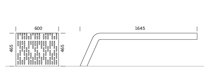 Настенная скамья из нержавеющей стали без спинки BENKERT BANKE Chalidor ARCH-00078685 - Вид №5