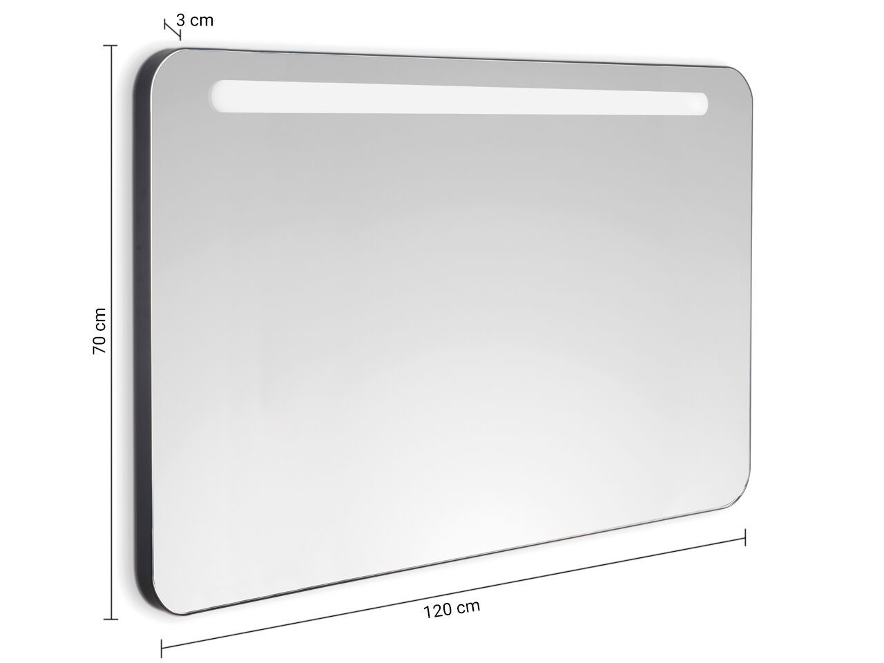 Прямоугольное зеркало для ванной комнаты со встроенным освещением GEDY LEONARD ARCH-00057391 - Вид №8