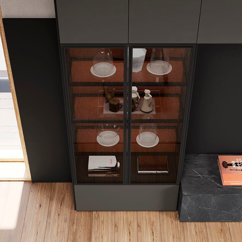 Деревянный секционный книжный шкаф Febal Casa TRENTA ARCH-00000563 - Вид №14