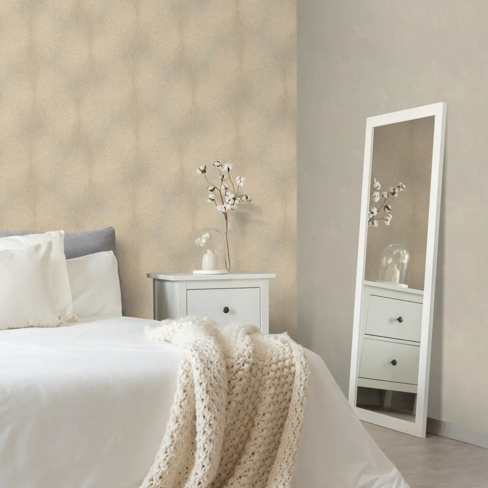 EURO DECOR Bengal - флизелиновые обои бежево-серые с тиснением 89347323 STLM-0828182 - Вид №3