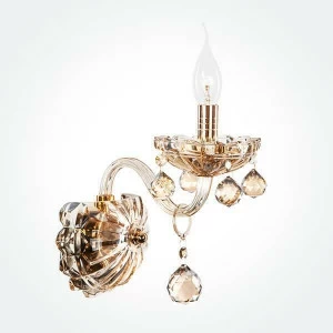 Бра хрустальное золотистое Eurosvet 10052/1 EUROSVET СВЕЧА 00-3928124 Золото;прозрачный