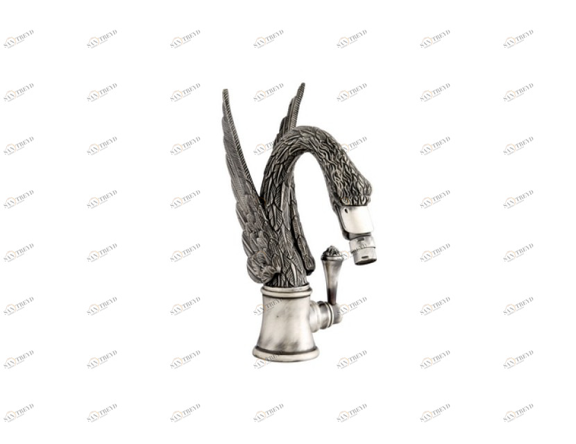 039463.000.71 Прогрессивный смеситель для биде monolever Античное серебро Mestre Swan