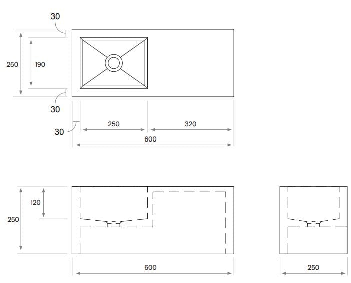 Одиночный подвесной прямоугольный умывальник COCOON Maison ARCH-00110450 - Вид №14