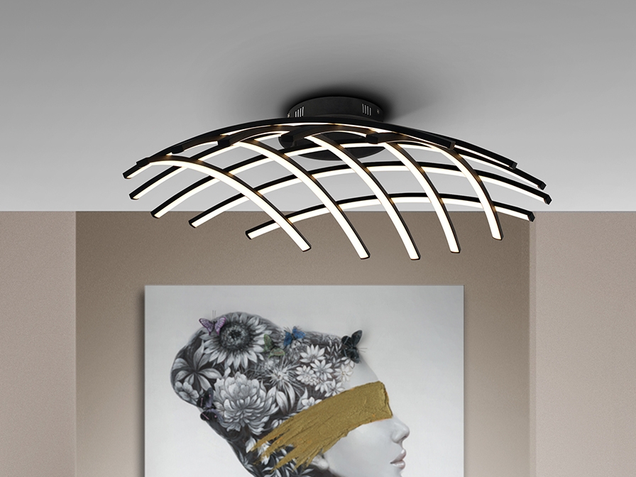 108997 Потолочный светильник 86Ø черный Schuller Trama - Вид №3