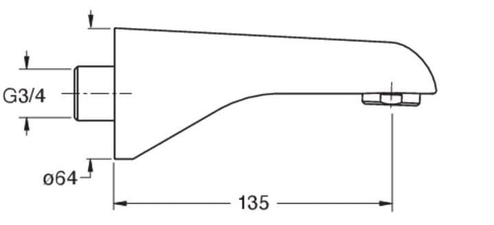 Настенный дозирующий носик CRISTINA Rubinetterie дозирующий носик-Shower &amp ARCH-00076680 - Вид №2