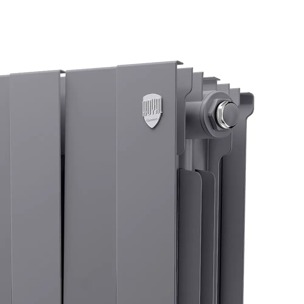 Радиатор секционный Royal Thermo Pianoforte 200/100 20 секций боковое подключение биметалл серый STLM-2057607 - Вид №4