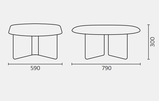 Металлический овальный журнальный столик Leyform SLIM ARCH-00055298 - Вид №13