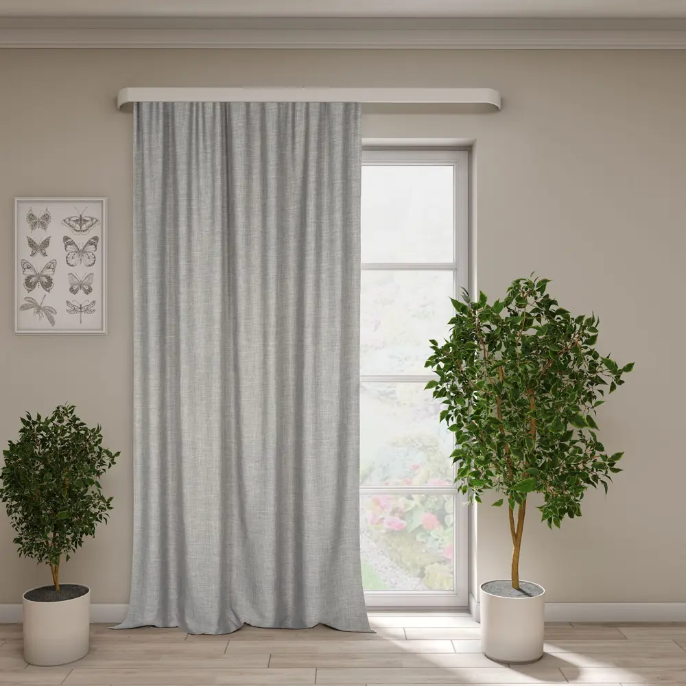 Santreyd Сим — ткань блэкаут серого цвета для идеальных штор 89343102 STLM-1041660 - Вид №1