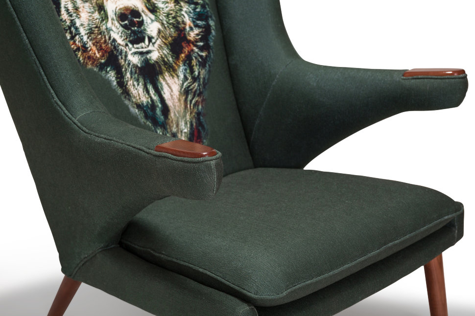 Кресло Papa Bear by Riza Peker зеленое ICON DESIGNE ДИЗАЙНЕРСКИЕ, PAPA BEAR 096815 Зеленый  - Вид №4