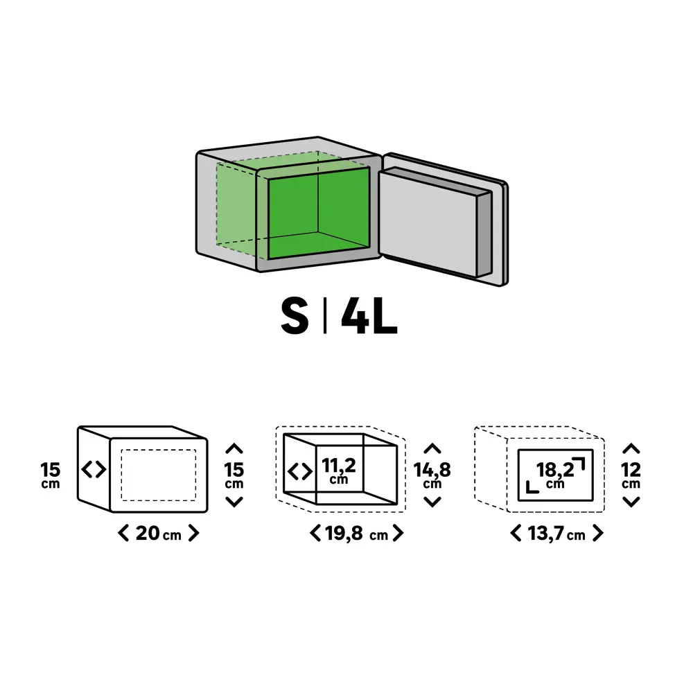 Сейф Standers 4 л ключевой замок 20x15x15 см сталь 85155289 STLM-2015324  - Вид №6