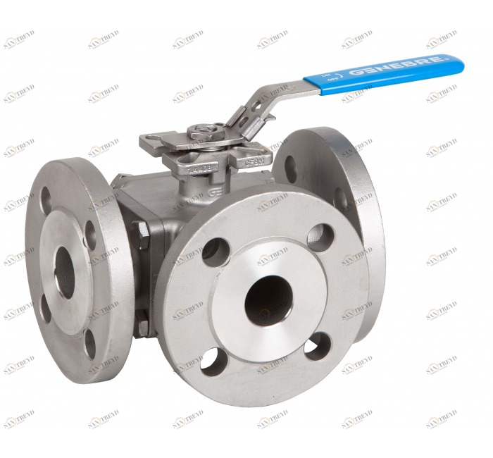 GENEBRE 2540 06 3-ходовой полнопроходной шаровой кран 2540 L-отверстие / 2541 T-образное отверстие Фланцы DIN PN 40 ≤ DN50 Фланцы DIN PN 16> DN50 