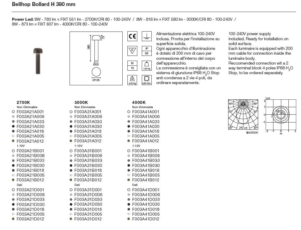 Светодиодный световой столб Flos Bellhop ARCH-00098109 - Вид №8
