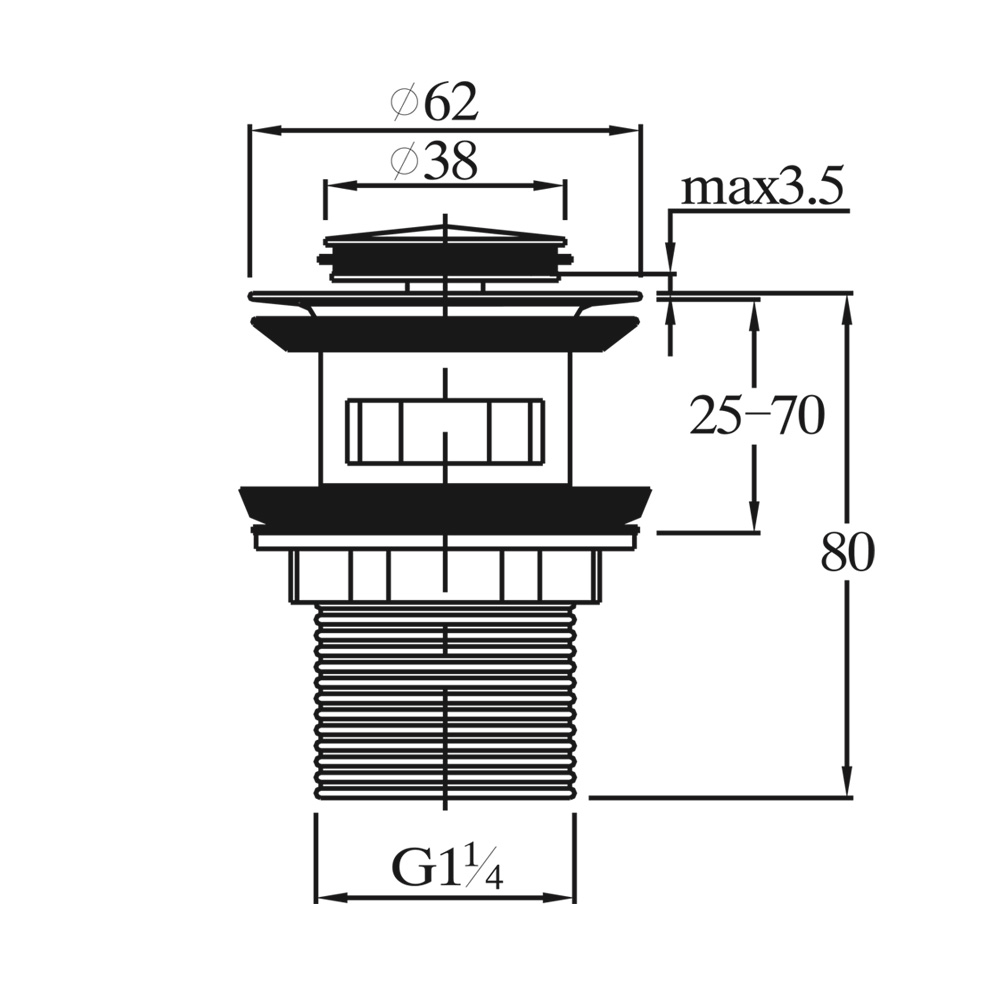 Донный клапан автомат Raiber RLS-884 RLS-884 Santreyd  - Вид №2