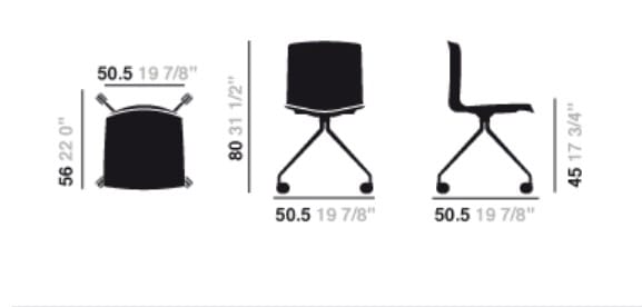 Стул на насесте с колесами Arper Catifa 46 ARCH-00062591 - Вид №5