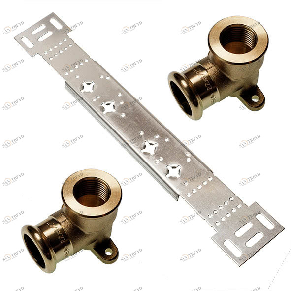 18980G2212 SANHA 8980G монтажный набор, двойная водорозетка ВР 22x1/2 мм 