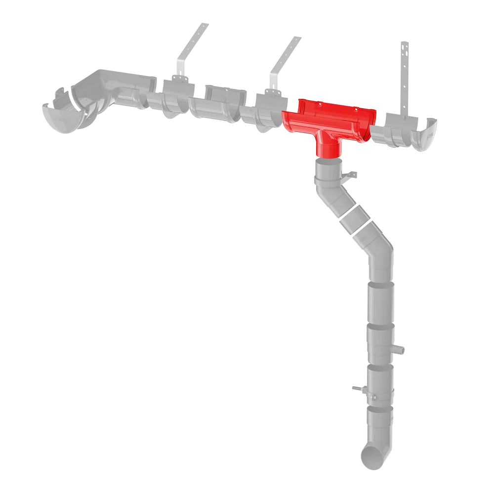 Воронка желоба центральная 82 мм цвет коричневый ТЕХНОНИКОЛЬ STLM-2023068 - Вид №3