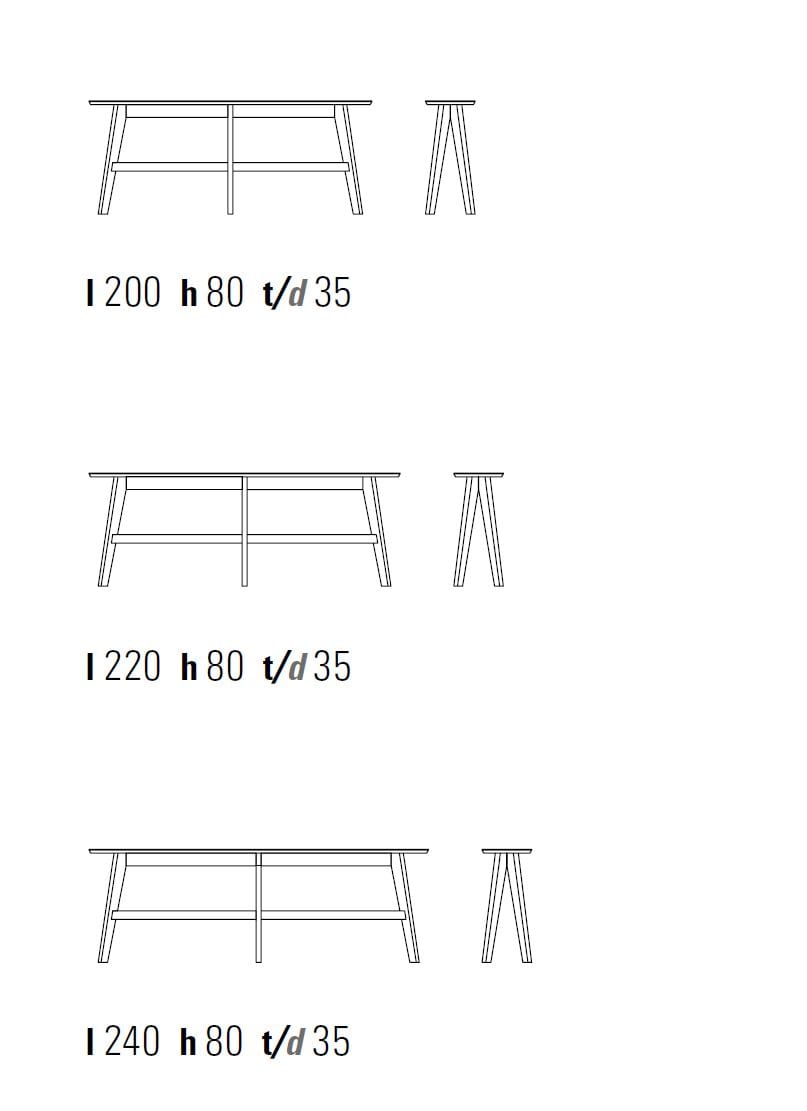Высокая скамейка из массива дерева ZEITRAUM ужин ARCH-00043331 - Вид №4
