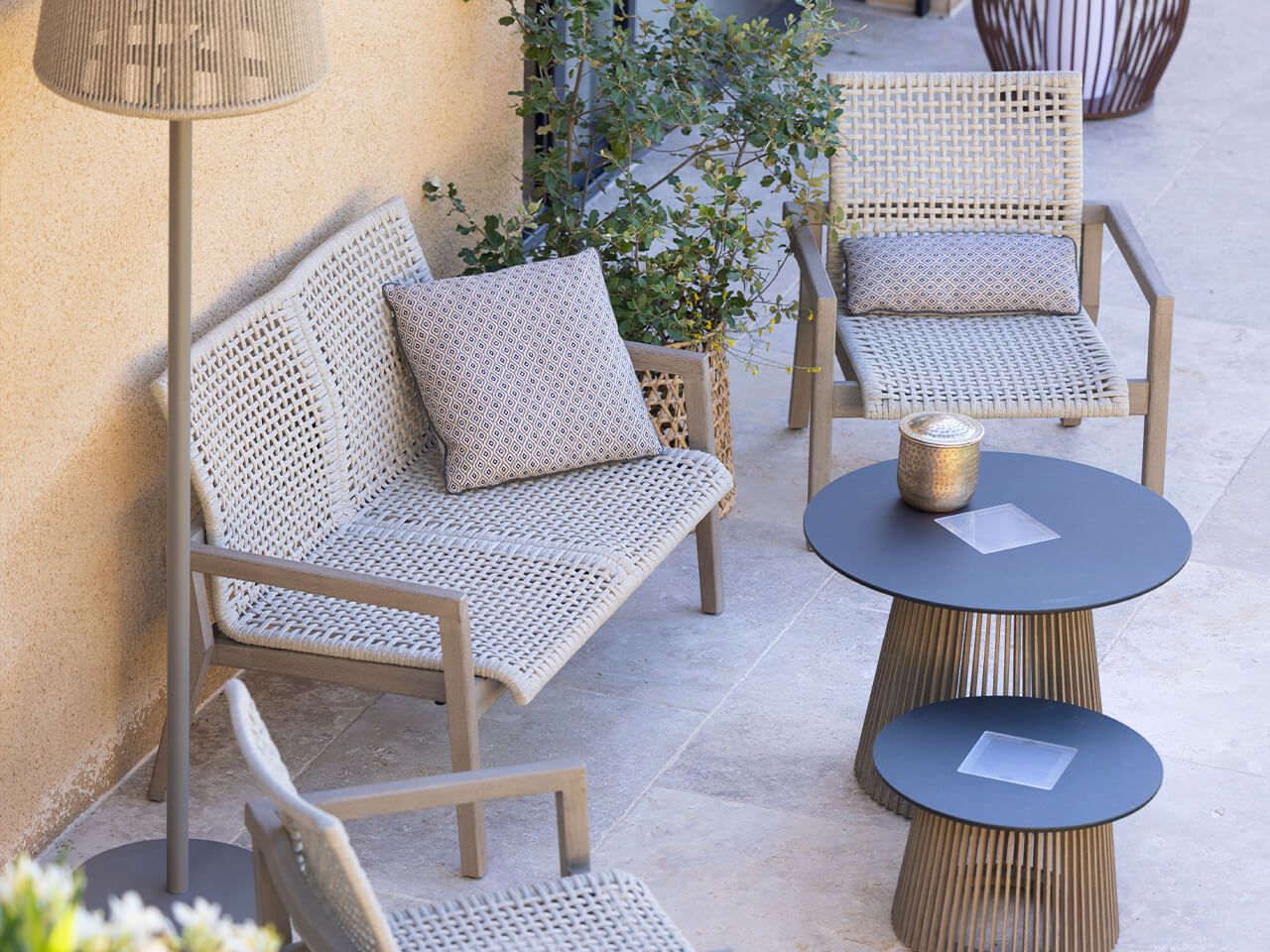 Веревочное садовое кресло с подлокотниками Les Jardins® Копенгаген ARCH-00066596 - Вид №2