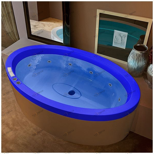 Ванна GRUPPO TREESSE Eos 190 STX-V849B-SI синяя с гидромассажем овальная STXV849BSI