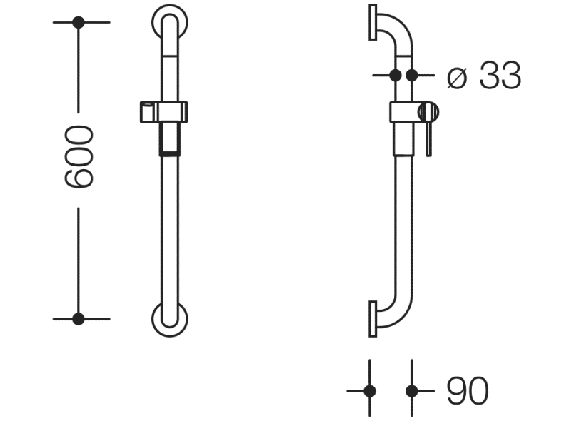 805.33.100 держатель для душа HEWI Greifen  - Вид №2