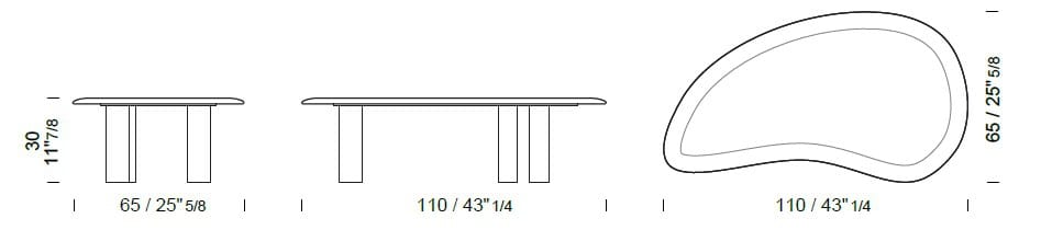 Журнальный столик из дерева и мрамора для гостиной Borzalino EGEO ARCH-00054382 - Вид №13