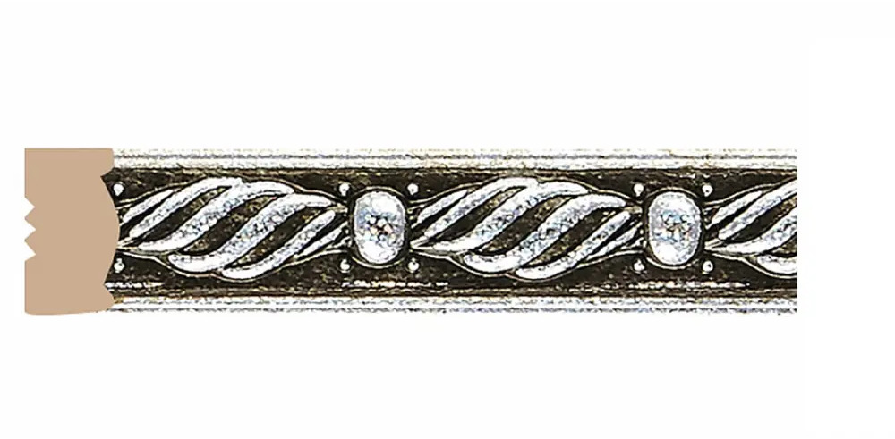 91005275 Молдинг Decomaster 107-29 на стену и потолок, полистирол, цвет серый, 10x8x2000 мм STLM-0823393
