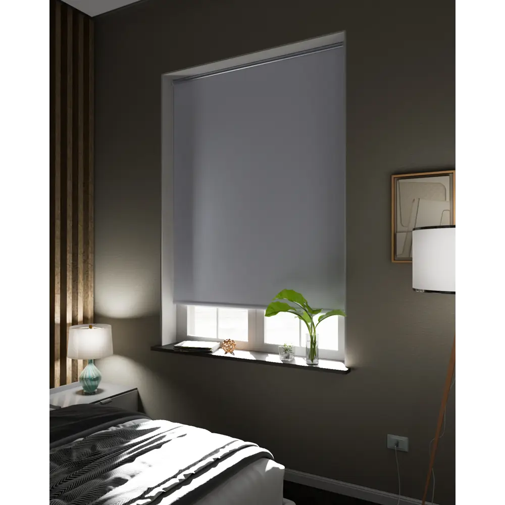 Рулонная штора блэкаут Silver MIAMOZA серая 70×175 см 89407648 STLM-1578262 - Вид №6