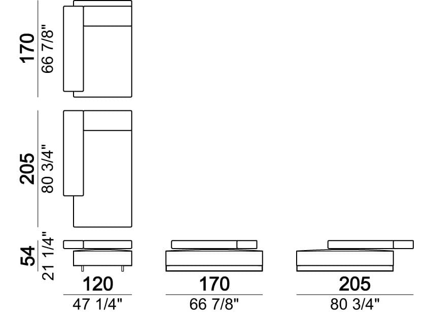 Секционный диван из ткани Arketipo ARCH-00144959 - Вид №13