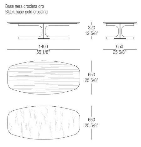 MisuraEmme Деревянный журнальный столик с основанием 4 звезды sun-id-1374017 - Вид №5
