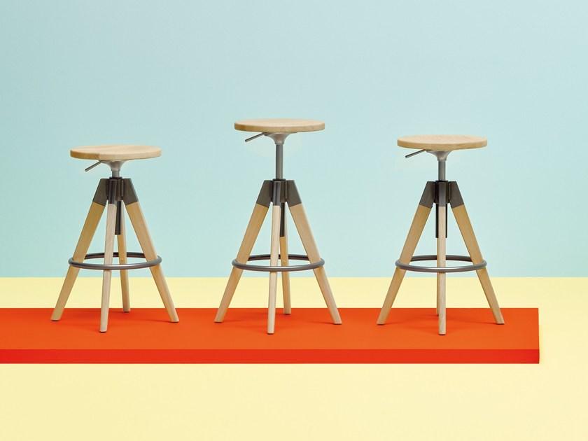 Pedrali Табурет поворотный из дуба с газлифтом Arki-stool Arkw6 - Вид №9