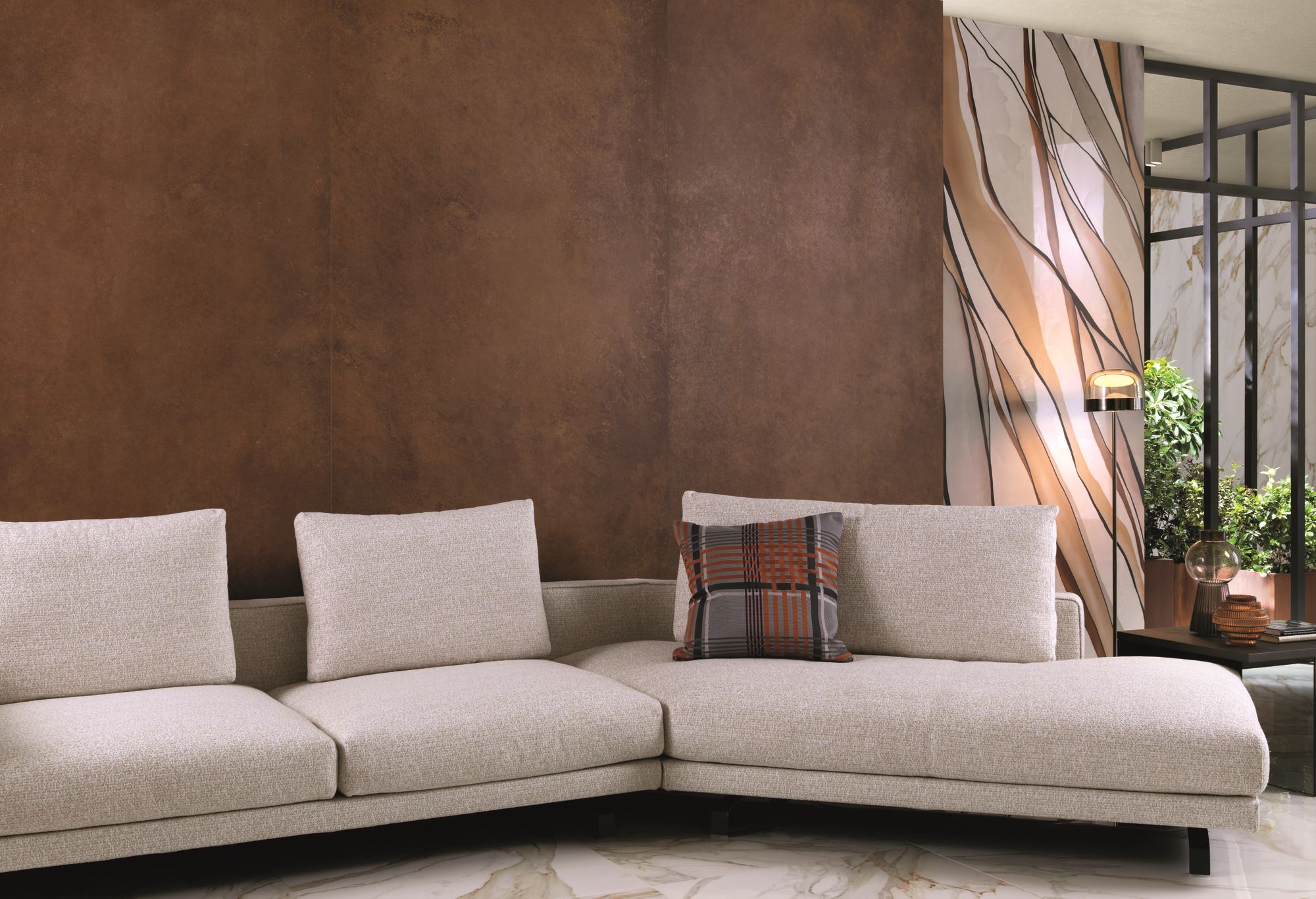 Пол / керамогранит с мраморным эффектом FAP ceramiche Roma Gold ARCH-00044009 - Вид №6