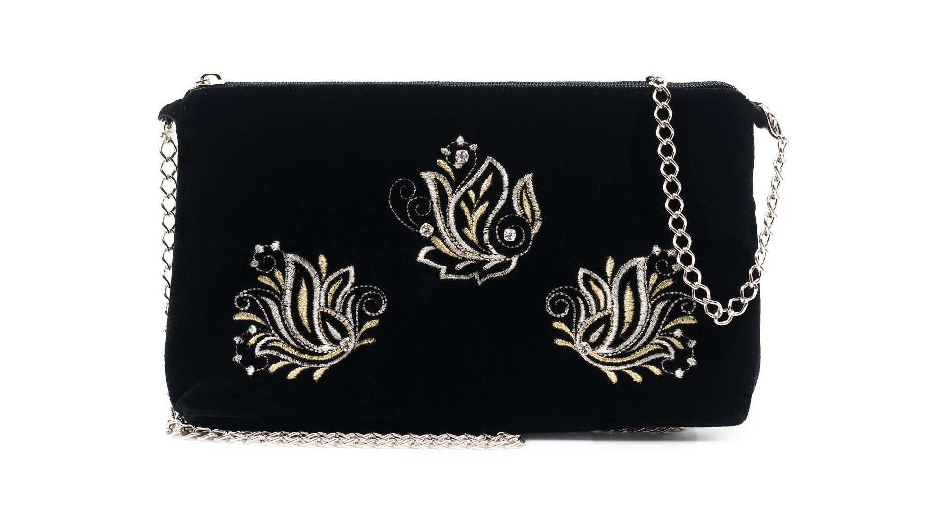 10660421 Торжокские золотошвеи Сумка "Аромат весны" бархат Разм. 13*21*3 Мод. 566-1 Рис. 1831-1 Бархат  - Вид №1