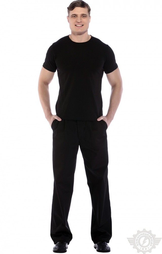 4958219 Футболка черная  Одежда для официантов  размер S (44-46) Спецодежда  - Вид №8