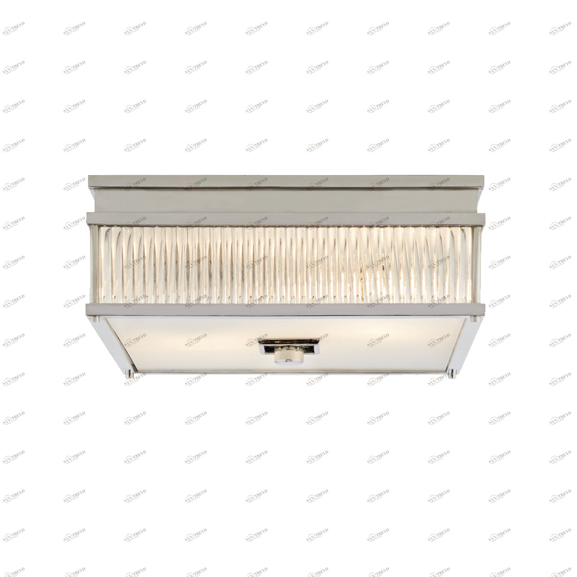 Светильник потолочный 14х40 см никель Stamford BRCH9005 nickel DELIGHT COLLECTION ДИЗАЙНЕРСКИЕ 00-3882403 Прозрачный;серебро 