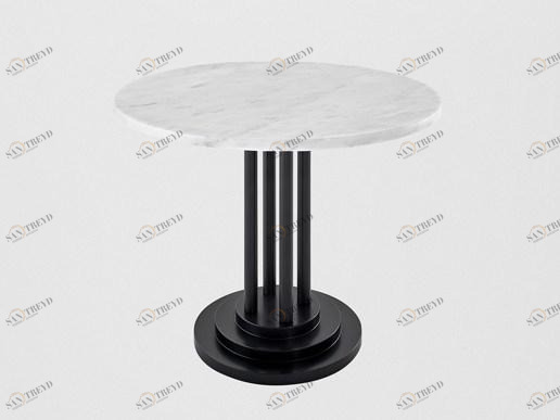 Adico Низкий круглый мраморный журнальный столик на контракт 282 sun-id-1344829