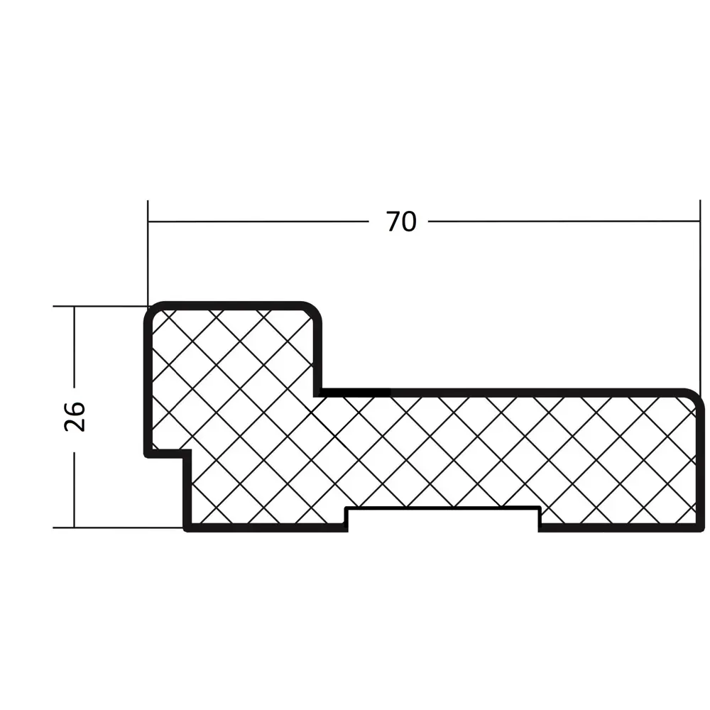 Дверная коробка ламинация финиш-бумага цвет ясень серый 2070x70x26 мм (комплект 3 шт.) 84334955 STLM-2165977 VERDA  - Вид №2