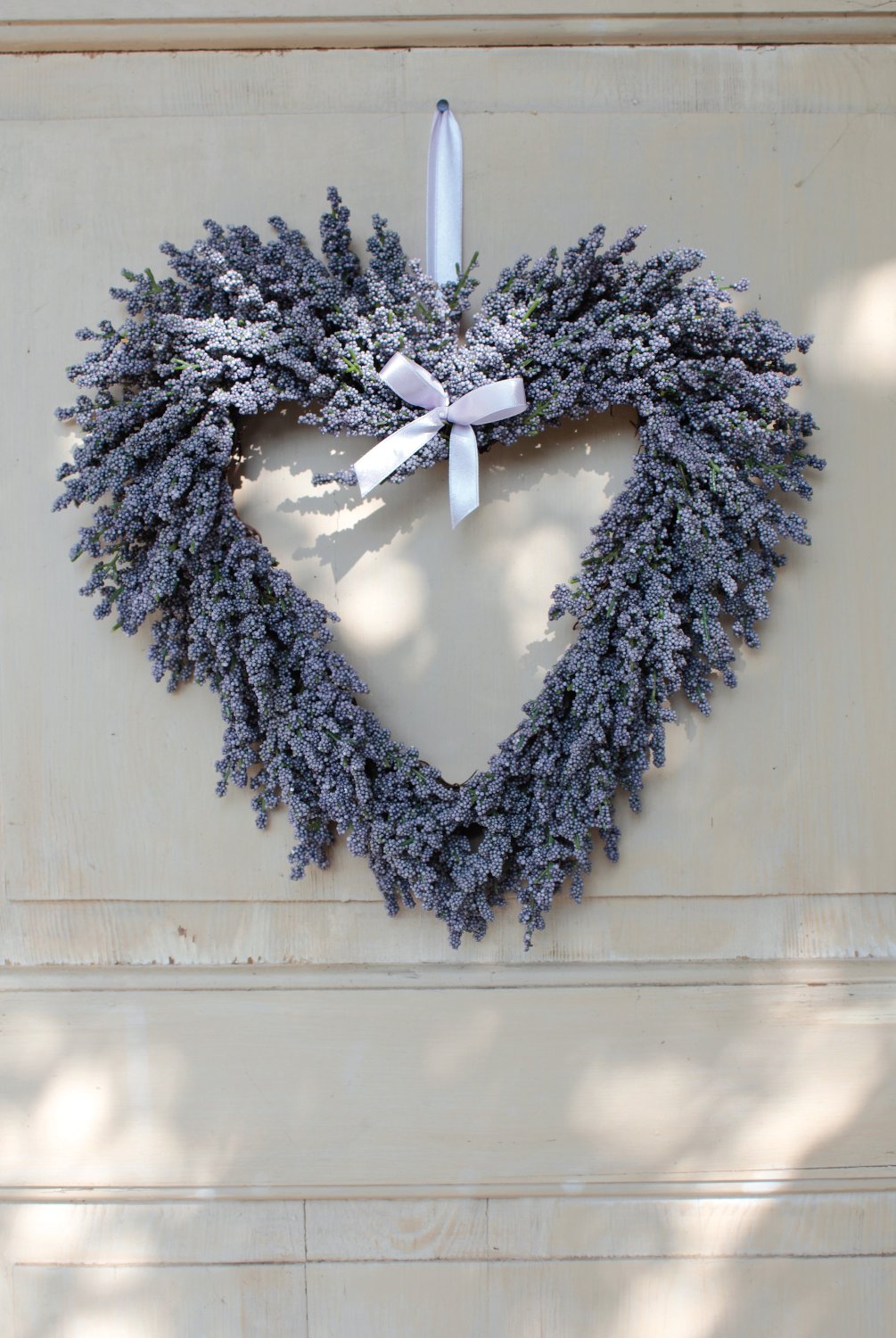 2925 225 a3 Сердце из искусственной лаванды, Ø 33 см, бледно-лиловое H-andreas  - Вид №5