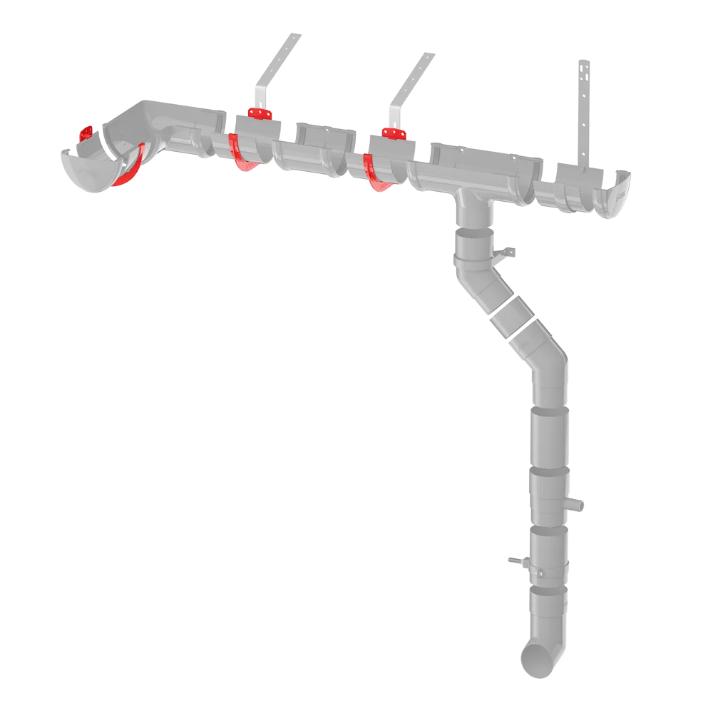 Кронштейн для желоба ПВХ цвет красный ТЕХНОНИКОЛЬ STLM-2001791 - Вид №3