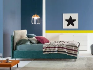 Twils Односпальная кровать с мягким изголовьем Frick