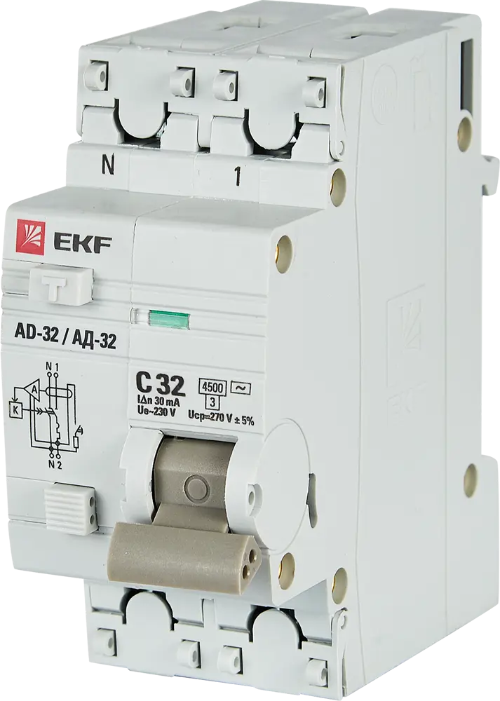 Дифференциальный автомат EKF АД-32 для надежной защиты электросети 82421562