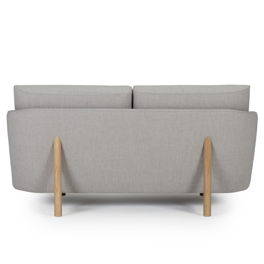 Диван двухместный Tved с ножками из дуба, светло-серый Kragelund 29002202163 - Вид №3