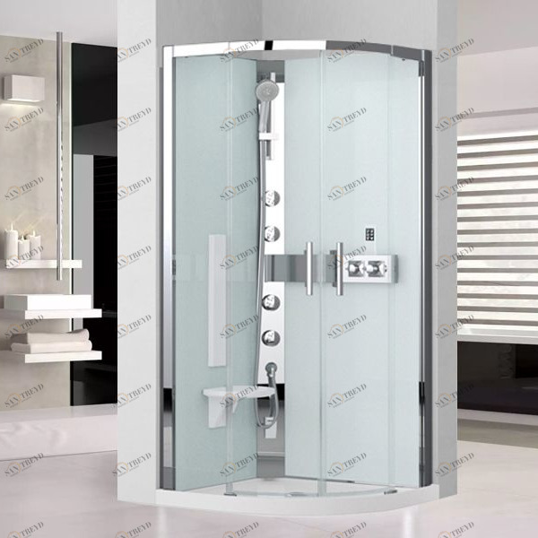 Novellini. Душевая кабина 90x90 R90 HYDROMASSAGE с низким душевым поддоном GLAX 3 GL3R90M11K