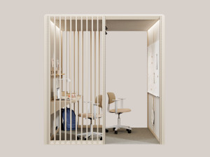 Офисный остров со встроенным освещением