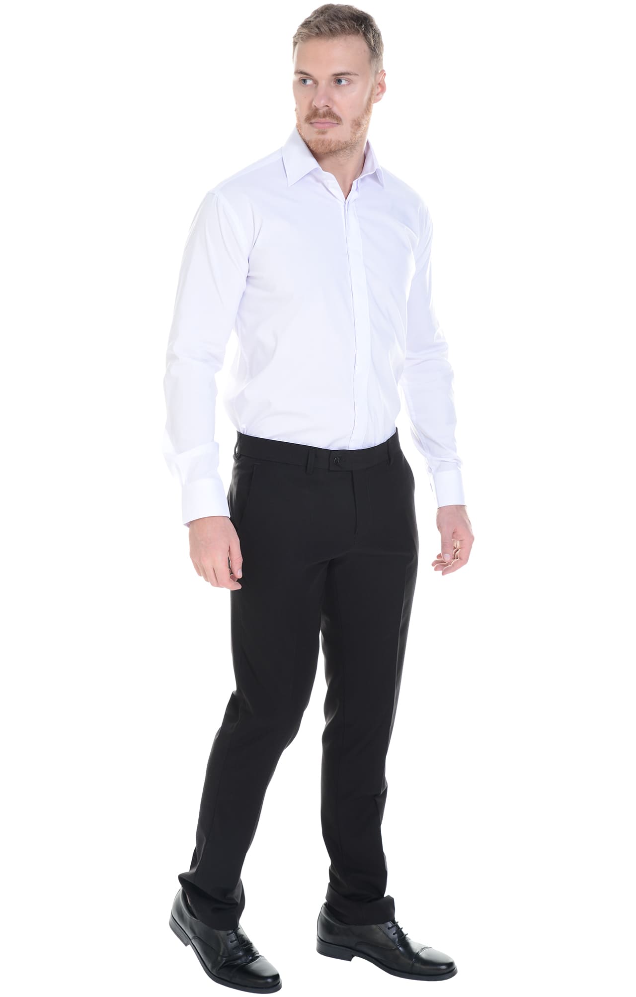 62460 Рубашка мужская  white El-Risto  Корпоративная одежда  размер 39/170-176  - Вид №26