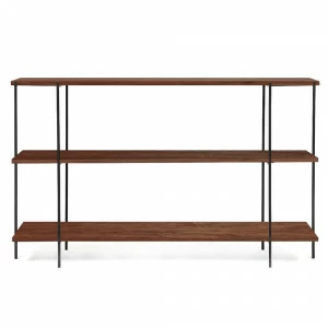 Стеллаж для книг американский орех Florian black INTELLIGENT DESIGN  260768 Коричневый;черный