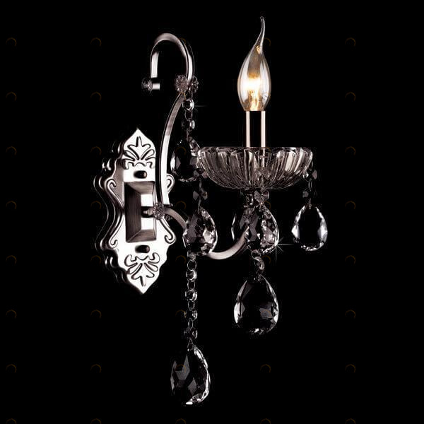 Бра хрустальное дымчатое Eurosvet 3108/1 EUROSVET СВЕЧА 00-3927712 Прозрачный;хром 