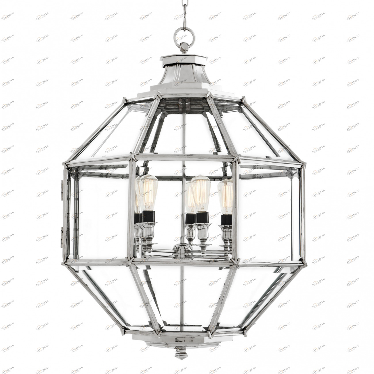 Фонарь Owen L от Eichholtz серебряный 109202 EICHHOLTZ ДИЗАЙНЕРСКИЕ, EICHHOLTZ 060609 Прозрачный 